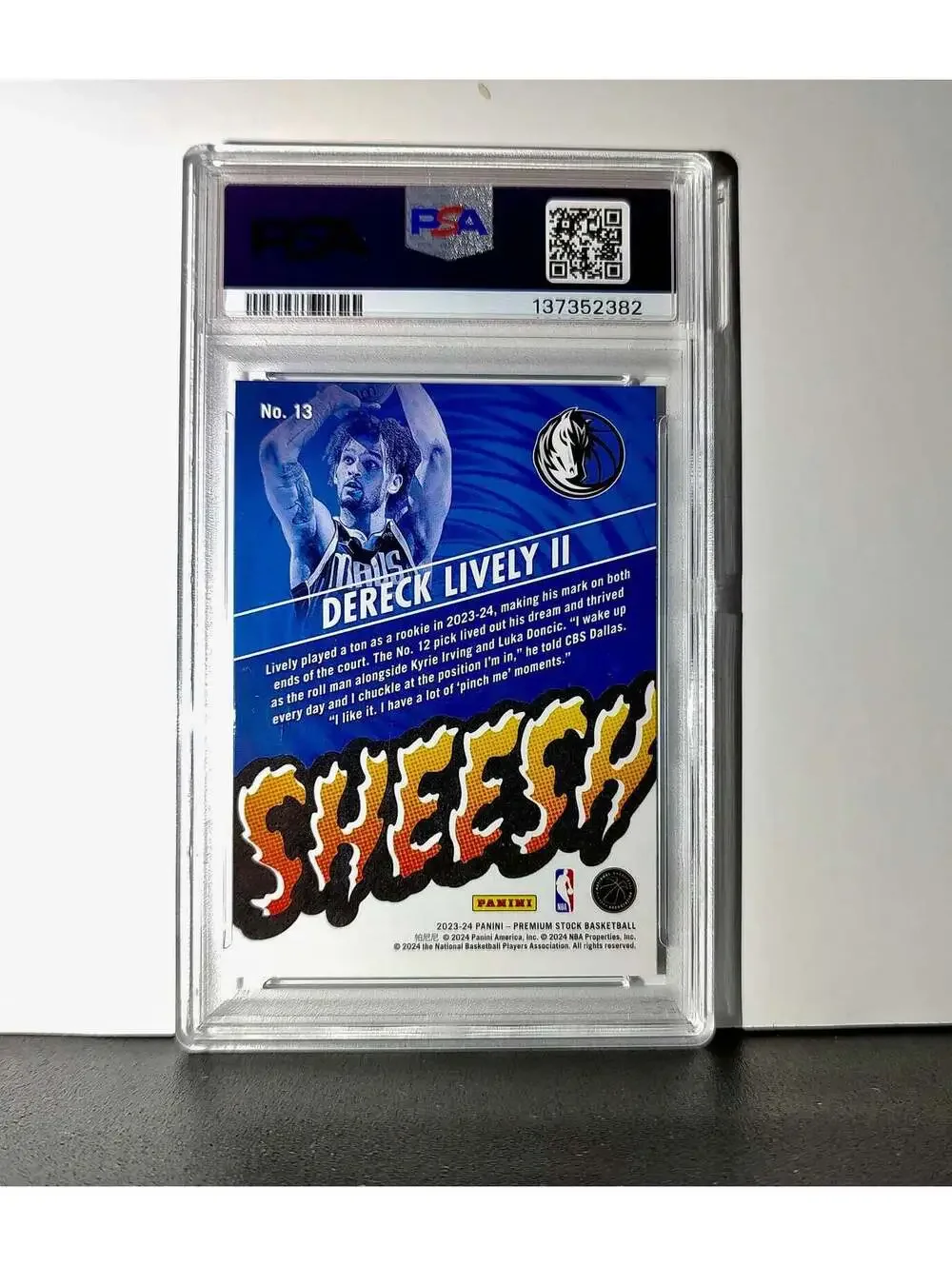 Dereck Lively II 2023 Panini Hoops Premium Sheesh #13 PSA 10 Gem Mint